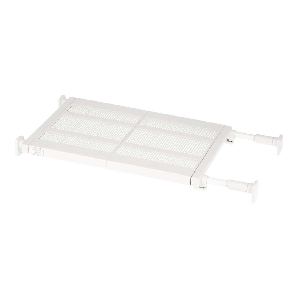 LIFELEX 伸縮突張カバー棚 ワイド マットホワイト 65～95cm HH21-6885 ワイド