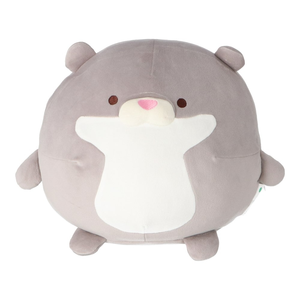 LIFELEX　モチモチアニマルボールクッション　カワウソ　グレー カワウソ・グレー