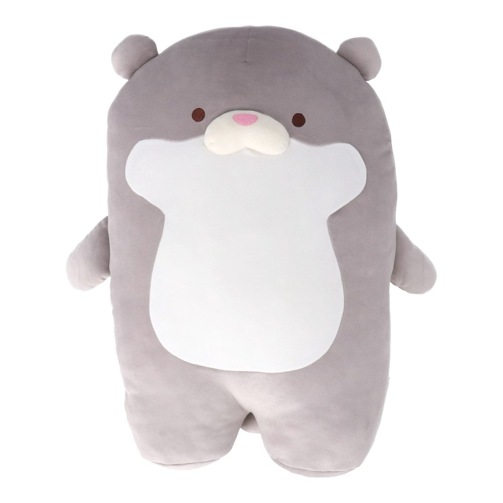 LIFELEX　モチモチアニマルミニクッション　カワウソ　グレー カワウソ・グレー
