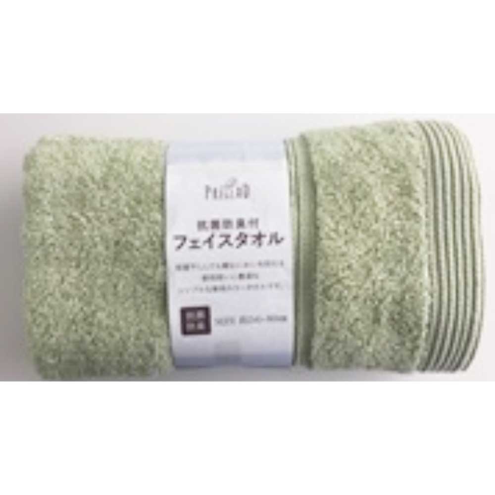 コーナンオリジナル　フェイスタオル　ＧＲ　抗菌防臭　無地　３４×８０ ＧＲ
