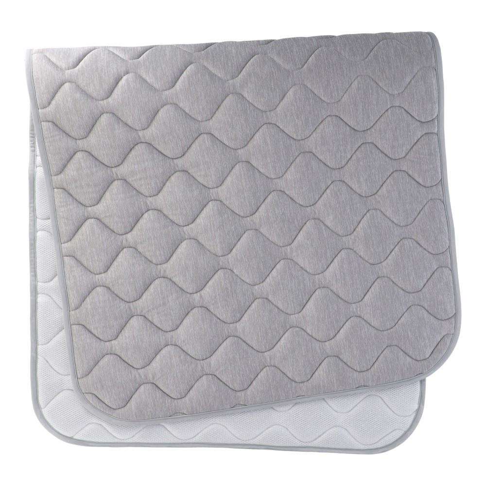 LIFELEX 強冷感＋防ダニ・制菌防臭キルトラグ 約90×185cm グレー 90×185