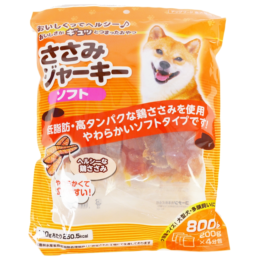 日本最大のブランド 犬 おやつ ささみジャーキー ソフト 800g×4袋