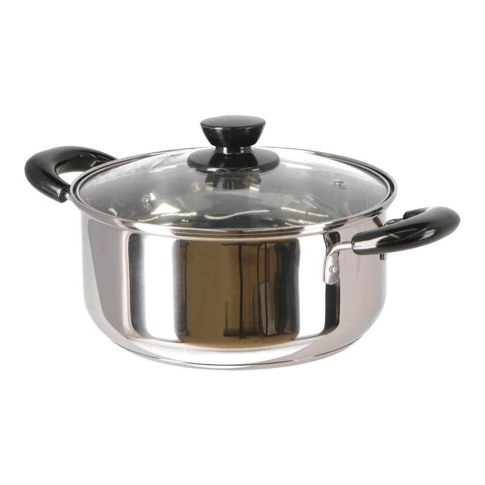 ３層底両手鍋　２２ｃｍ　ＫＨＭ０５－８１４２　ＩＨ２００Ｖ電磁調理器対応　ガスコンロ直火用 ２２ｃｍ