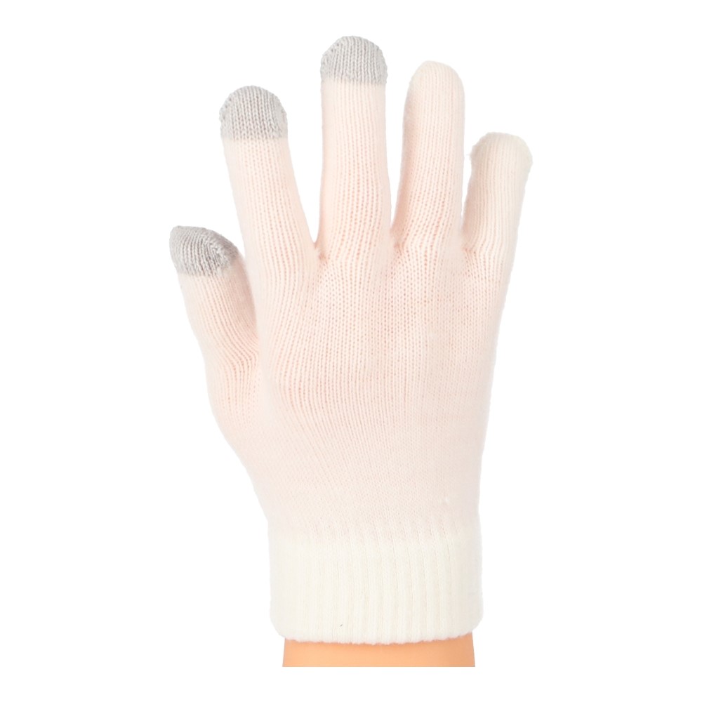 【アウトレット】LIFELEX　カジュアル手袋小　１８.５ｃｍ　タッチパネル対応　ホワイト　ＫＫＨ２０－８３３１ ホワイト