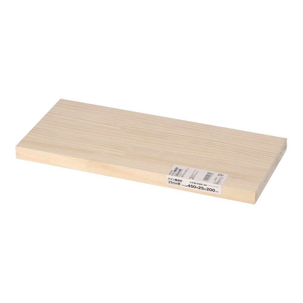 LIFELEX　パイン集成材２５ｍｍ厚　約４５０×２５×２００ 450×25×200