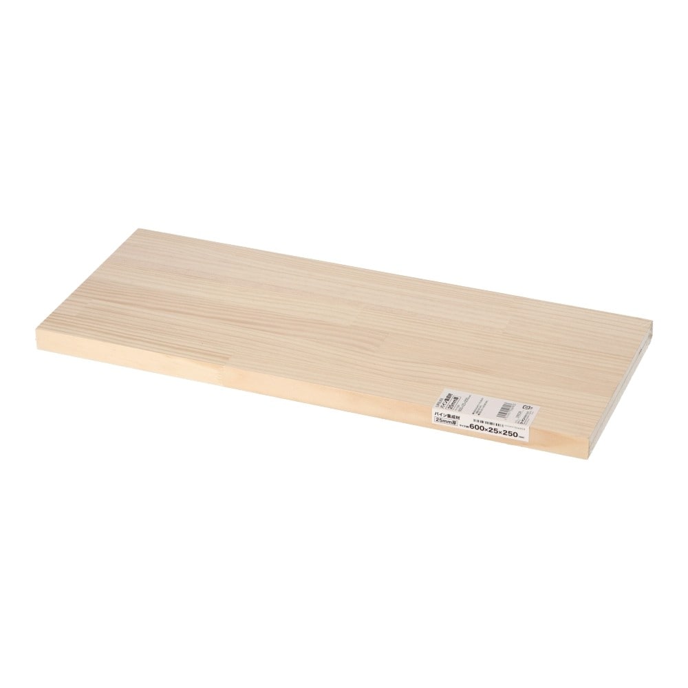 LIFELEX　パイン集成材２５ｍｍ厚　約６００×２５×２５０ 600×25×250