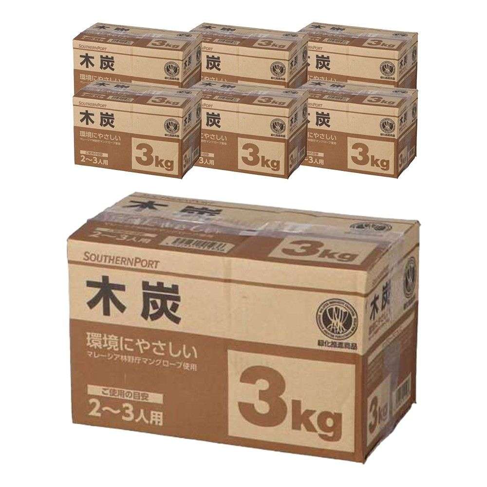 BBQ木炭 3kg KG23-5936 ×6個セット