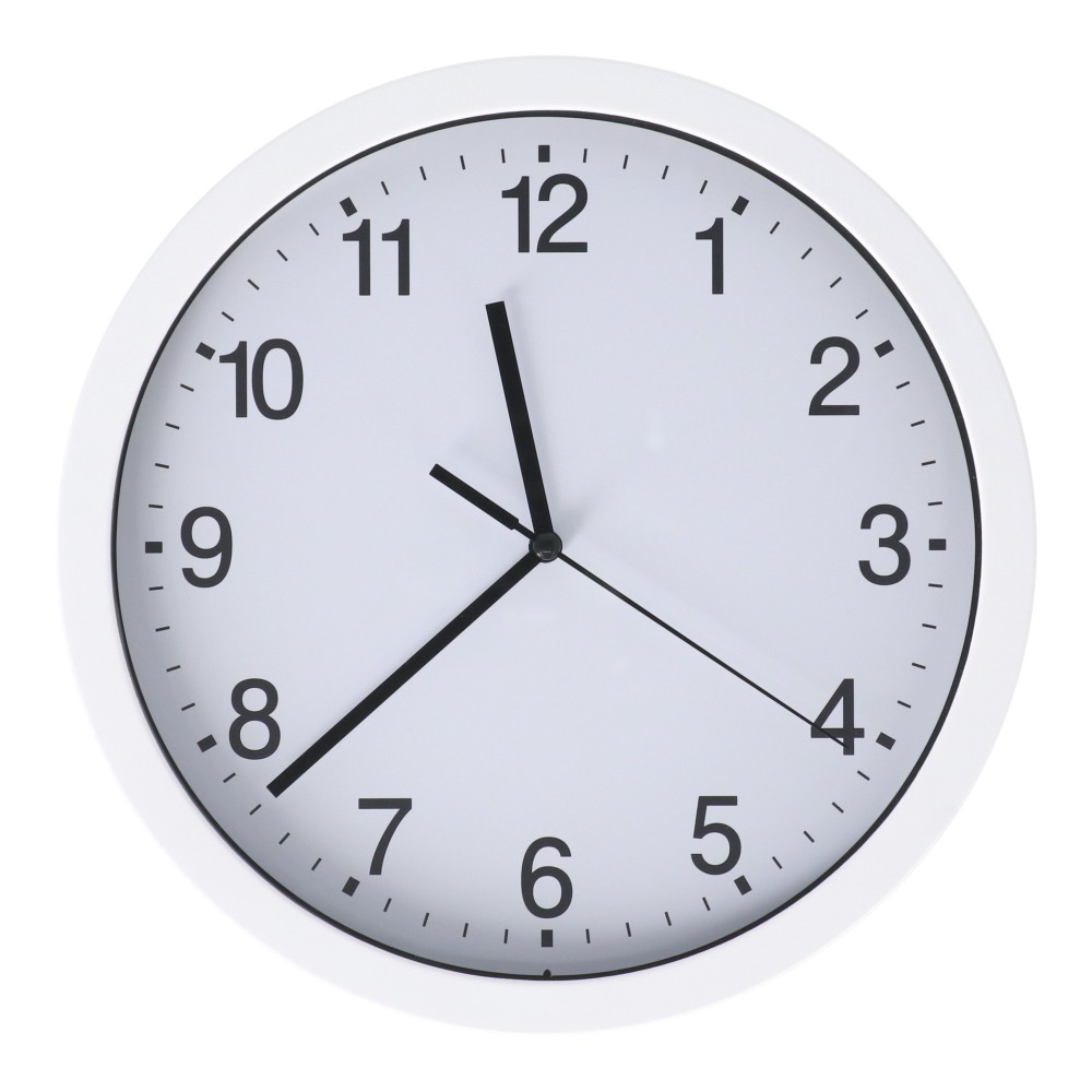 LIFELEX 掛時計ステップ秒針Φ26cm WH KO14-7058