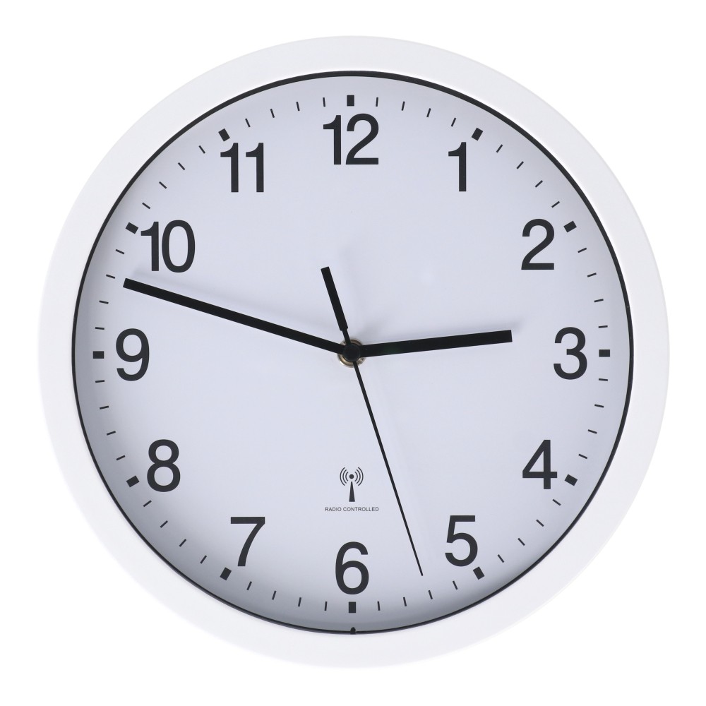 LIFELEX 電波掛時計ステップ秒針Φ26cm WH KO14-7966