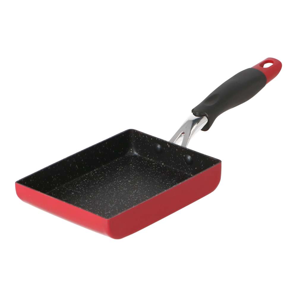 LIFELEX IHフライパン 玉子焼き IHTR-1318 赤 玉子焼き