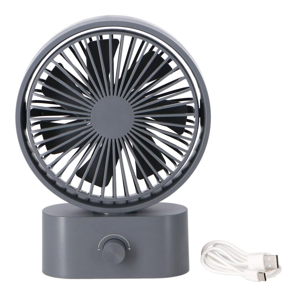 PortTech　ＵＳＢ充電　首振卓上扇　Ｆ４５－ＧＹ