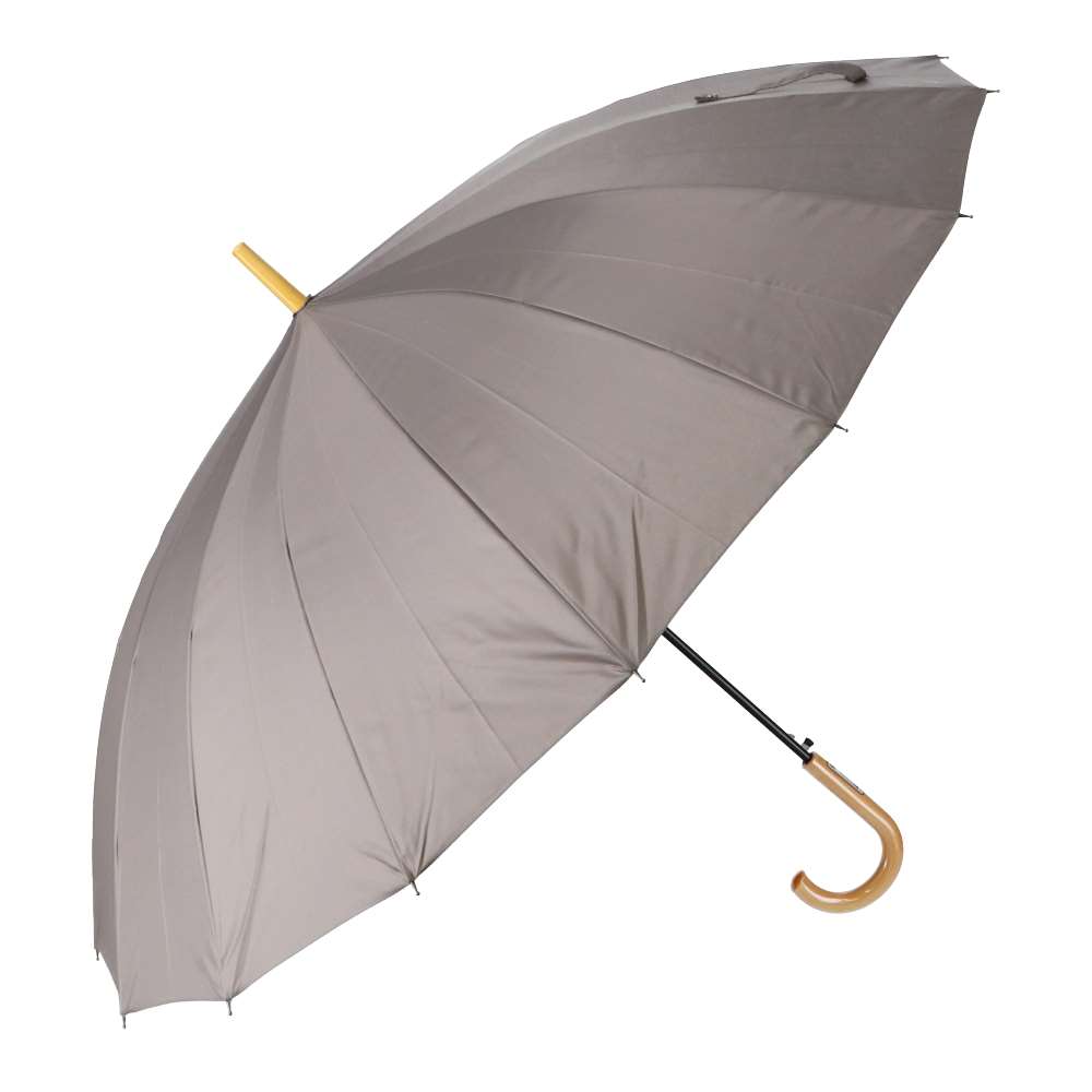 LIFELEX　紳士　１６本骨　風に強い長傘　グレー　６５ｃｍ グレー 65cm