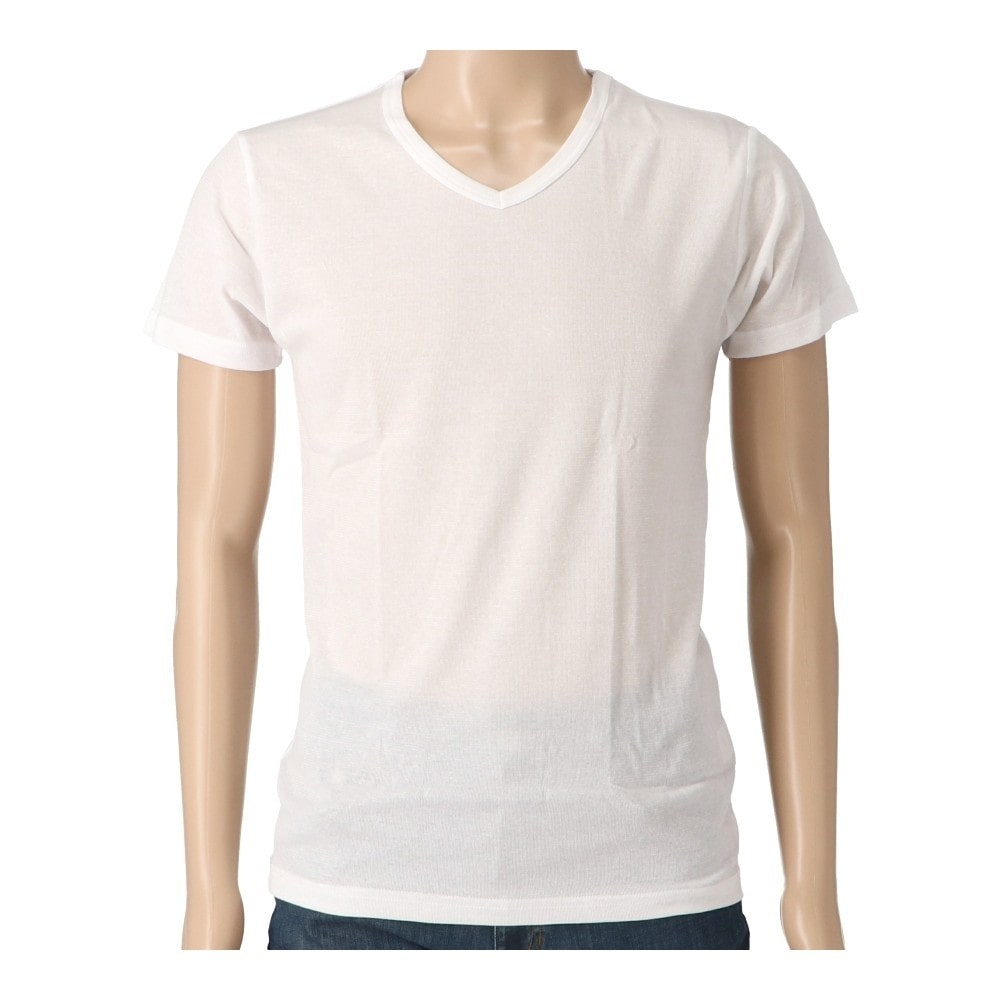 LIFELEX　綿混Ｖ首インナー４Ｐ　ホワイトＬ ４Ｐ　Ｌ