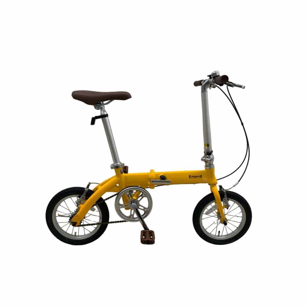 １４型アルミ折りたたみ自転車　イエロー