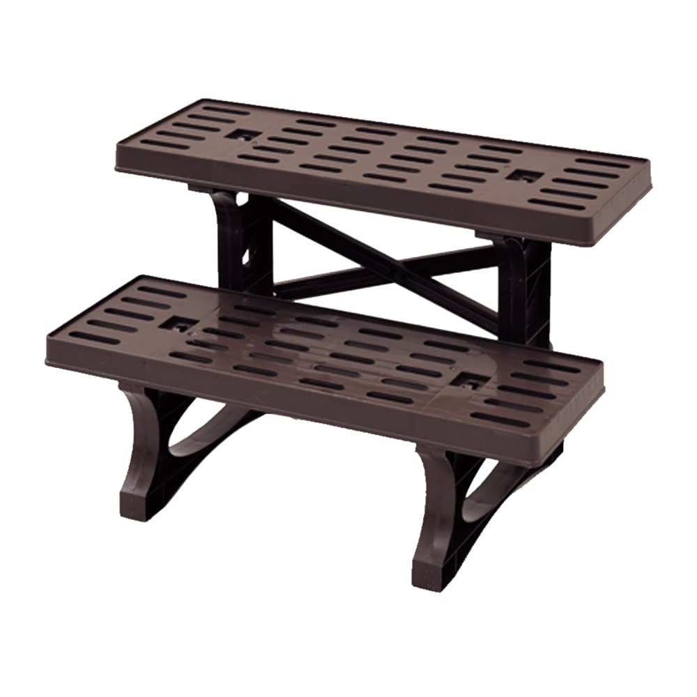 コーナンオリジナル　ＰＣフラワースタンド　２段　４５０　ブラウン ブラウン