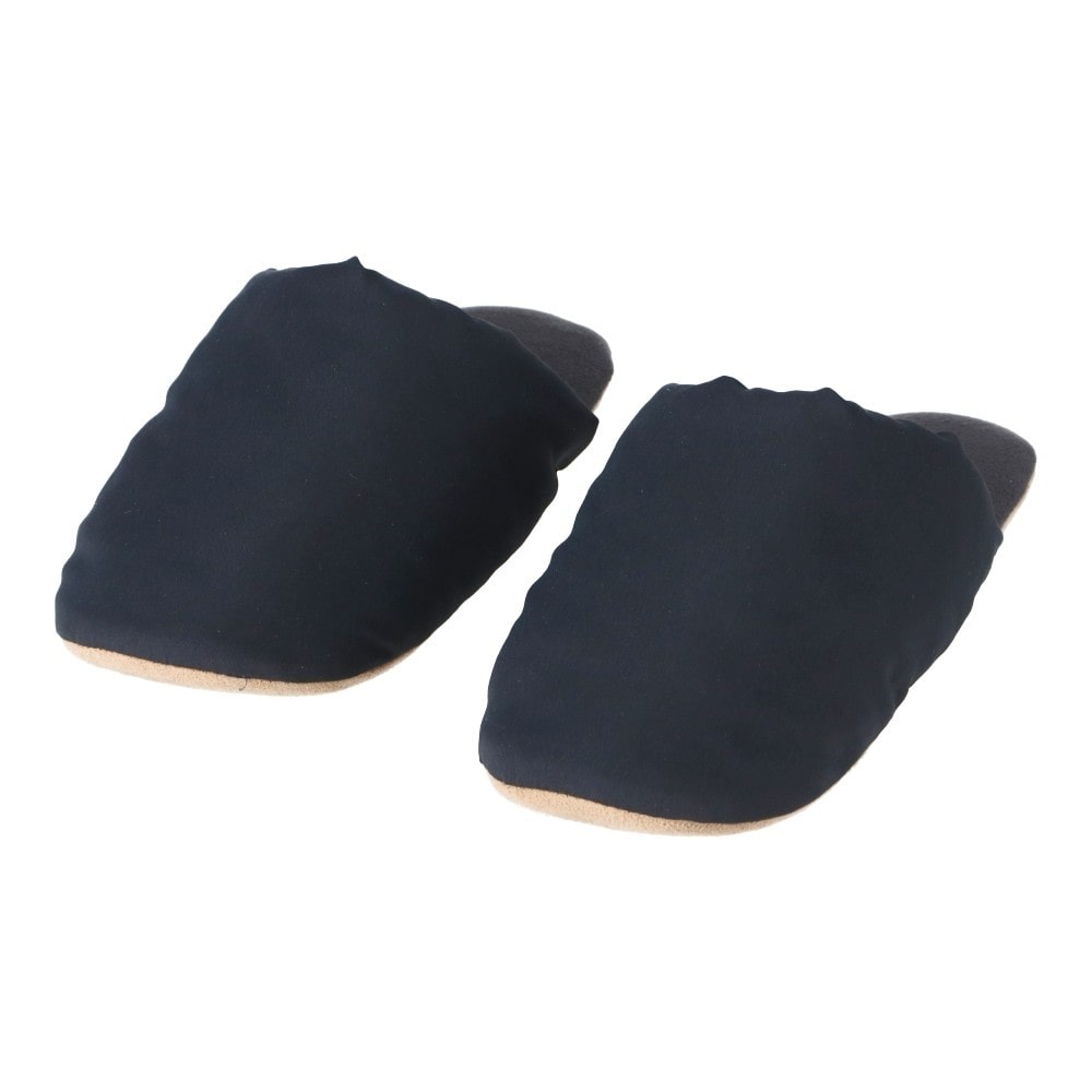 LIFELEX　ルームシューズ　ふわふわスリッパ中綿入り　ネイビーＭ