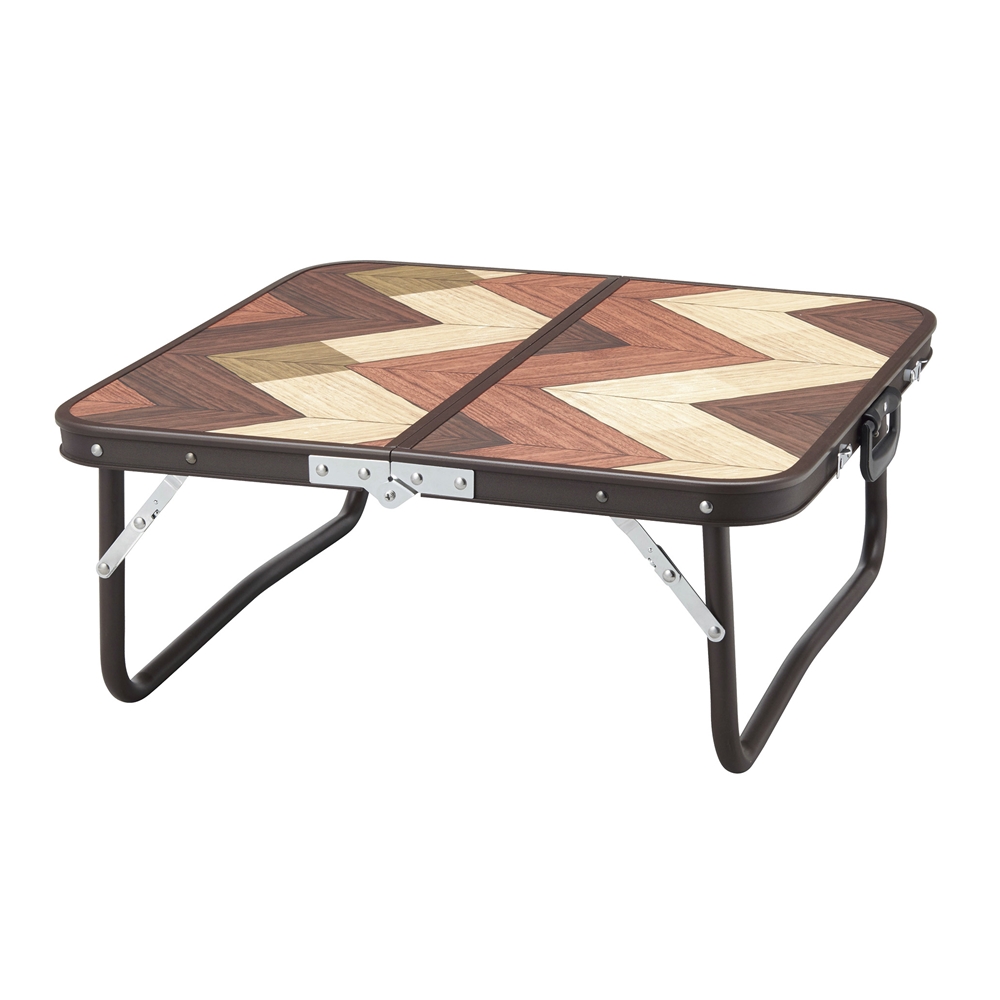 コーナン オリジナル 折畳式 アルミローテーブル ブラウン 幅60X奥行60Ｘ高さ25cm 重量2.5kg 耐荷重10kg