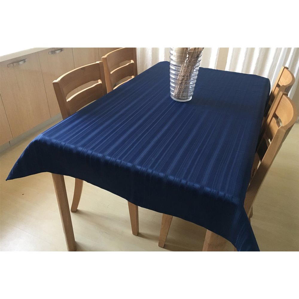 撥水テーブルクロス　約１２０×１５０ｃｍ　ネイビー