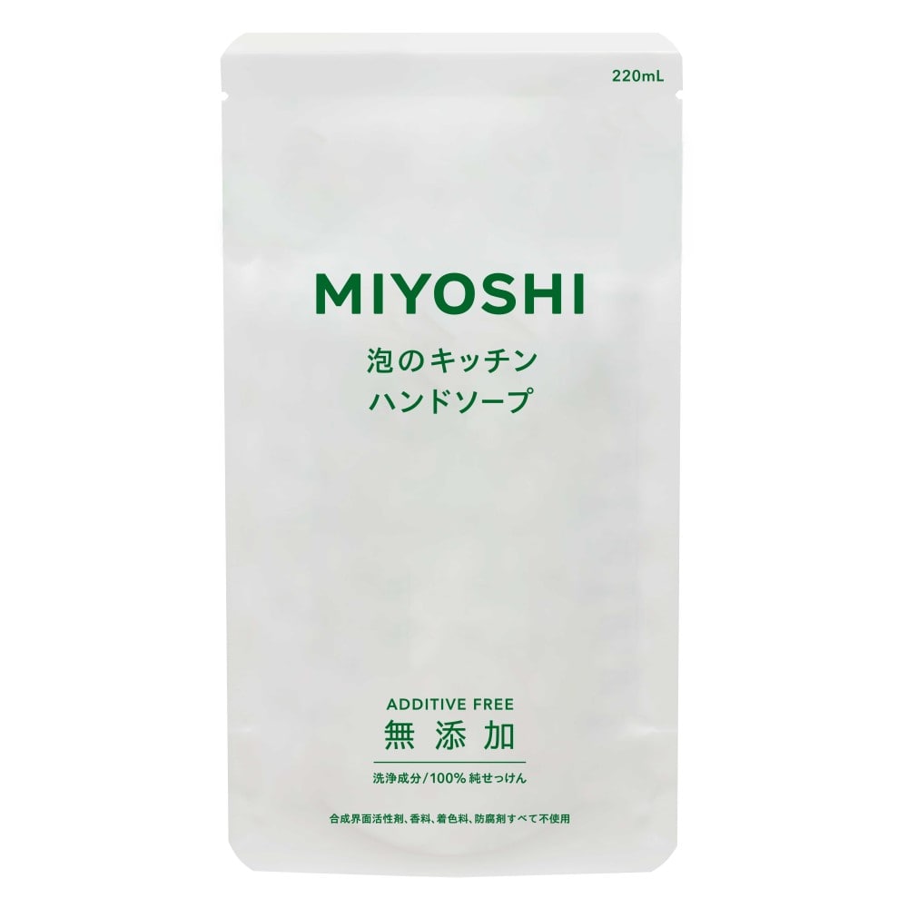 ミヨシ石鹸　無添加せっけん　泡のキッチンハンド　つめかえ用　２２０ｍｌ 詰替