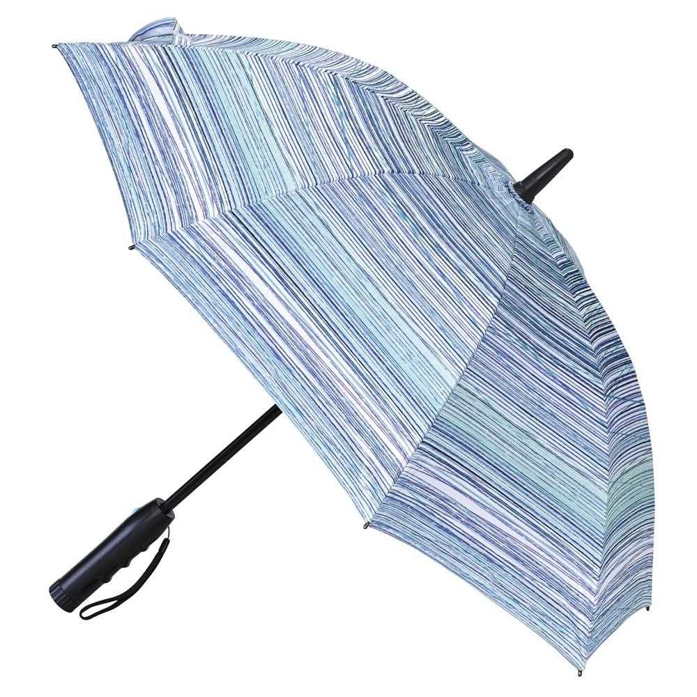スパイス(SPICE)　ファンファンパラソル　扇風機付き日傘４８．５cm　ＨＨＬＧ２１２０　ブルーライン