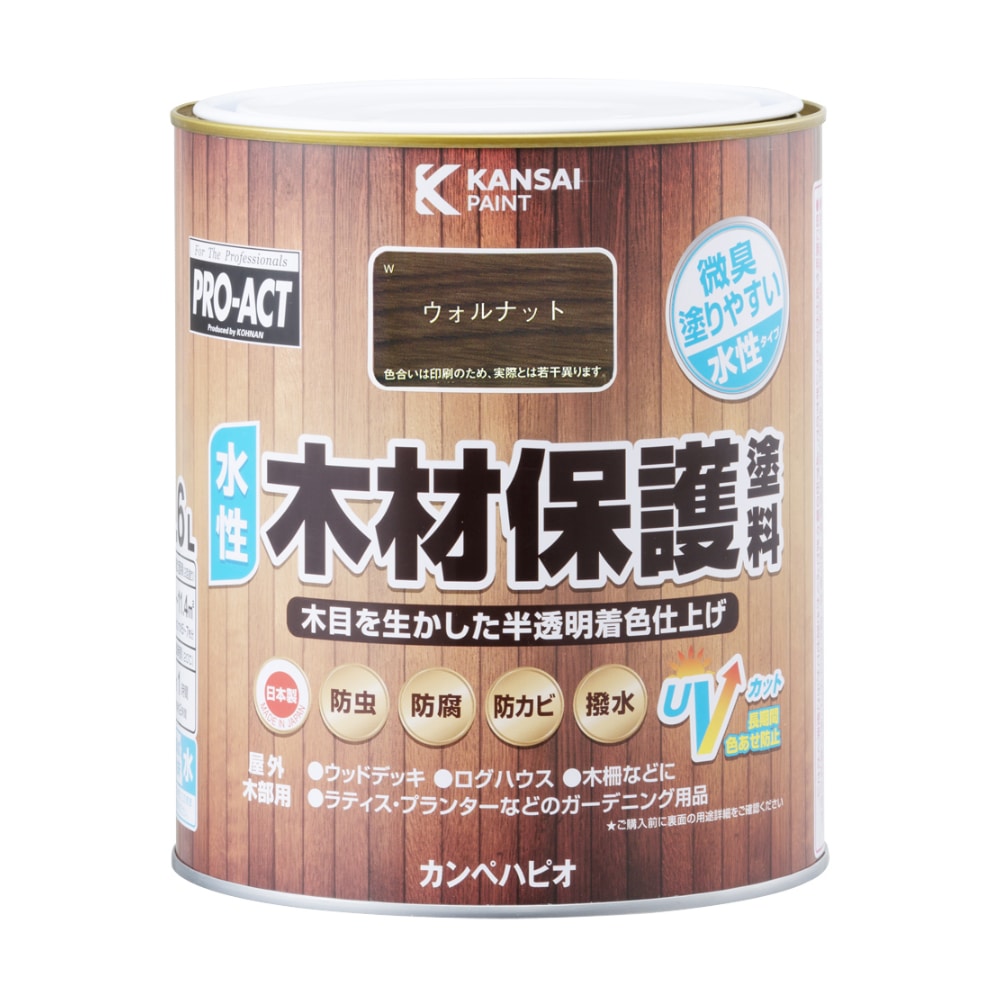 コーナン オリジナル Proact 水性木材保護塗料 １ ６ｌ ウォルナット ウォルナット 塗料 接着剤 ホームセンターコーナンの通販サイト
