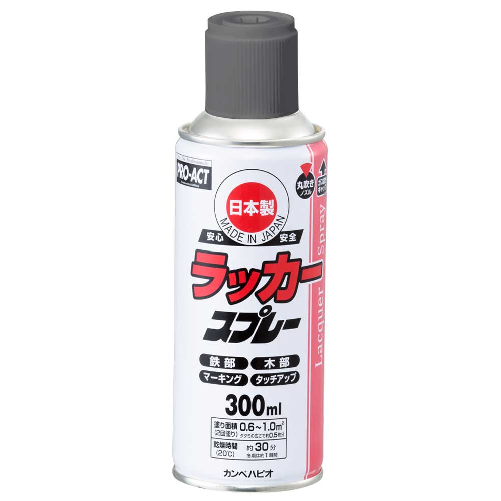 PROACT ラッカースプレー３００ml ねずみ×12本セット ねずみ ３００ml×12本