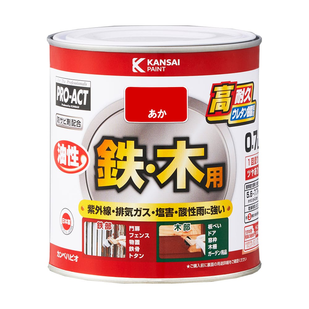 PROACT 油性ウレタン多用途 ０．７Ｌ　あか