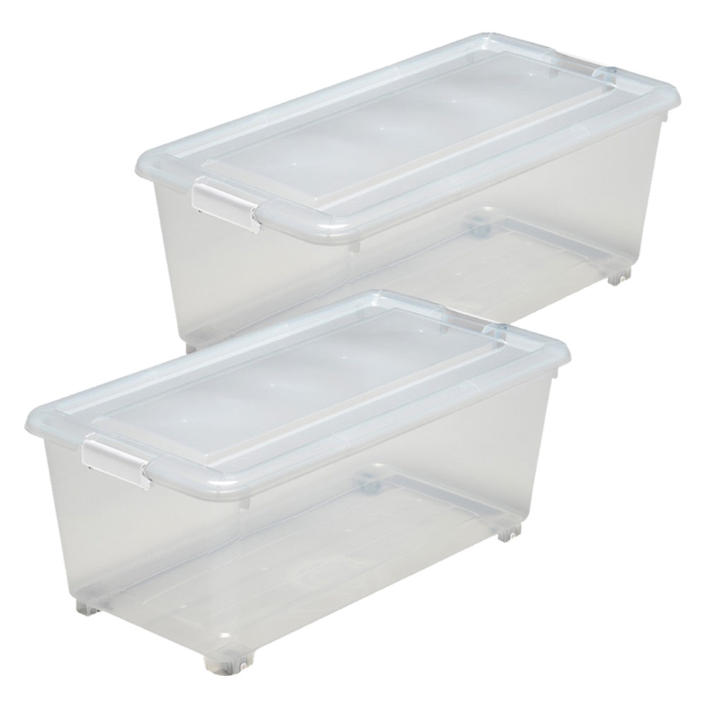 LIFELEX　フタ式衣装ケース７５深型　コロ付き　４０７５－３０　×2個セット 奥行75cm深型 2個セット