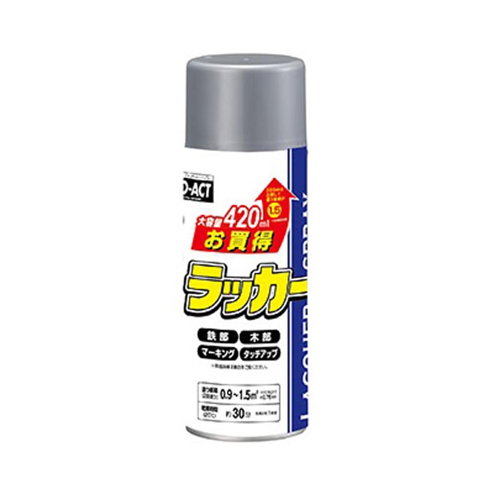 PROACT お買得ラッカースプレー　420ML　銀色　×24本セット