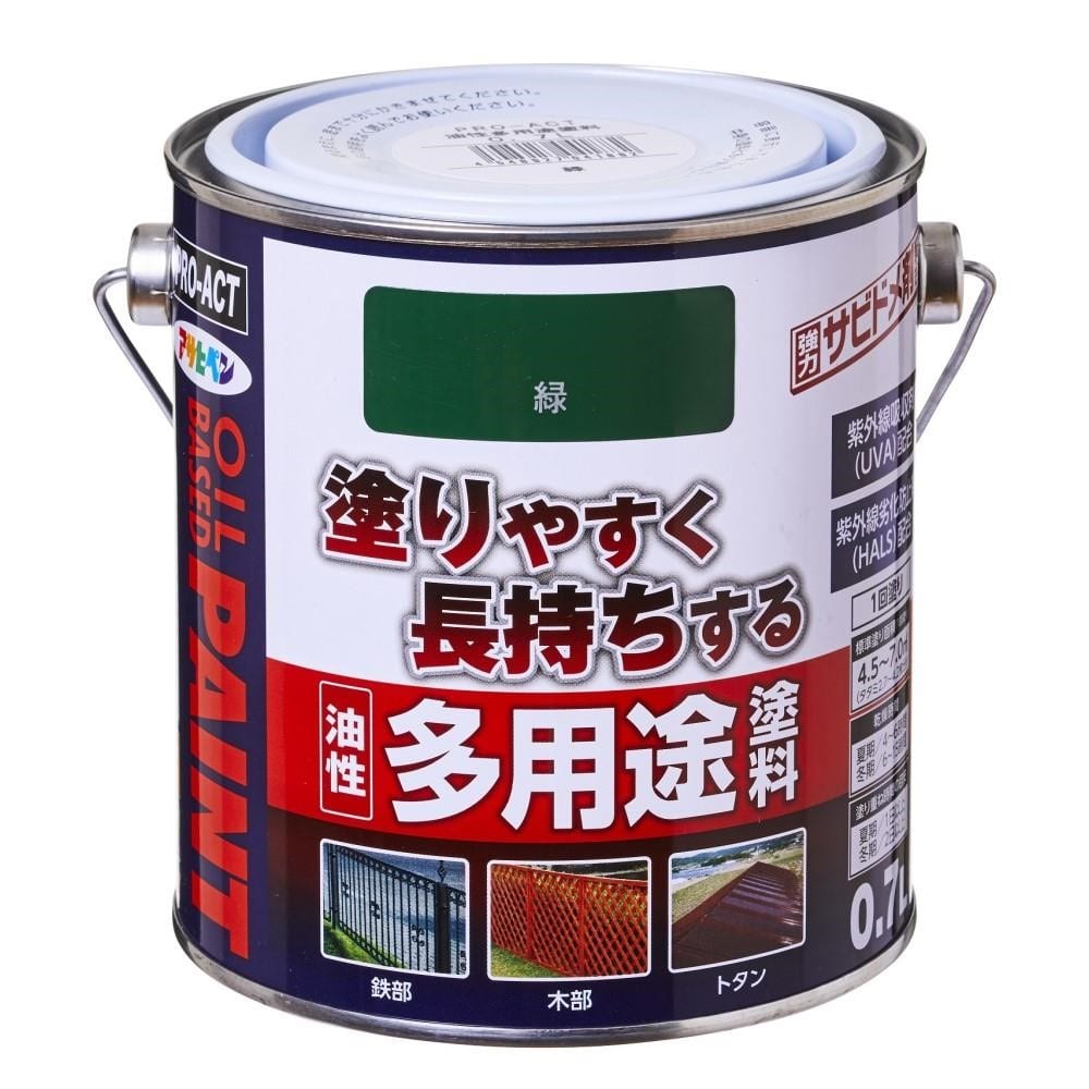 PROACT　油性多用途塗料　０．７Ｌ　緑 緑