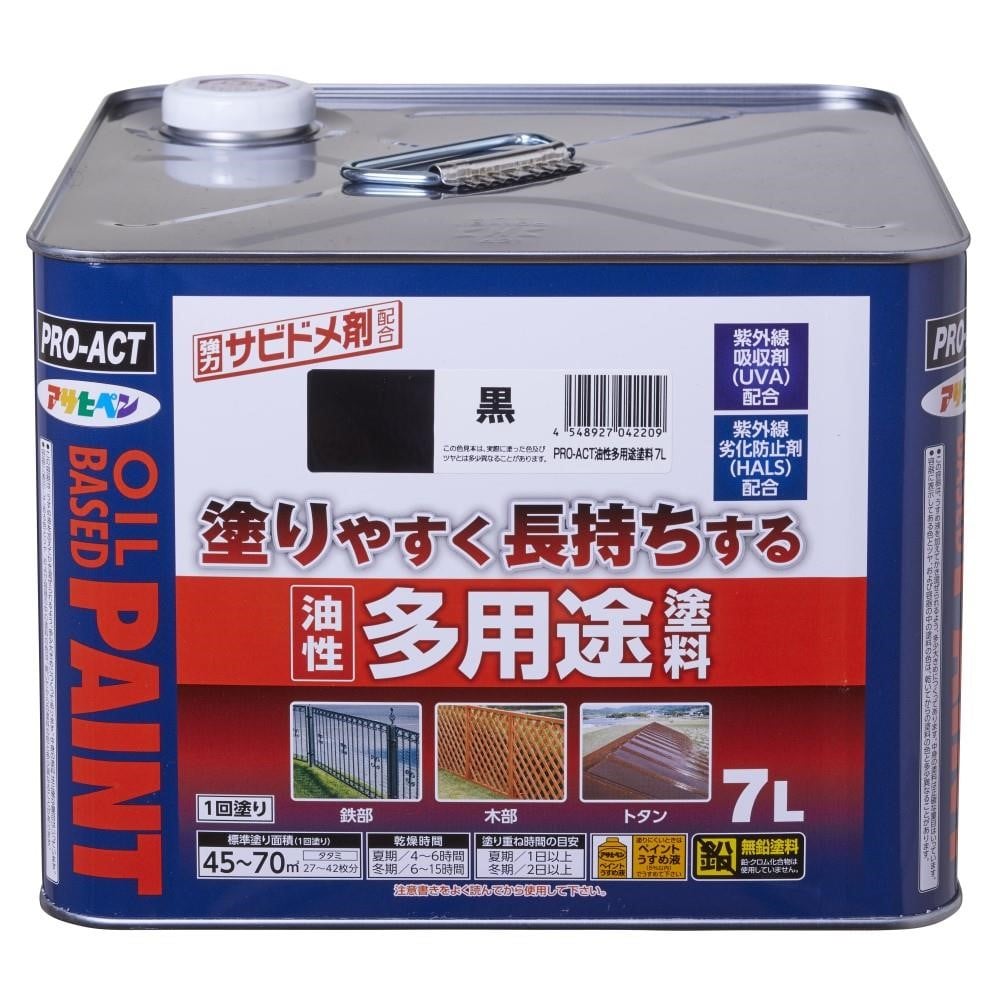 PROACT　油性多用途塗料　７Ｌ　黒 黒