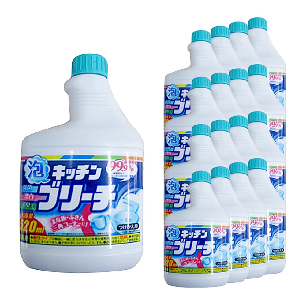 キッチンブリーチ泡スプレー　つけかえ用　５２０ｍｌ　×１６個セット つけかえ用　５２０ｍｌ　×16セット