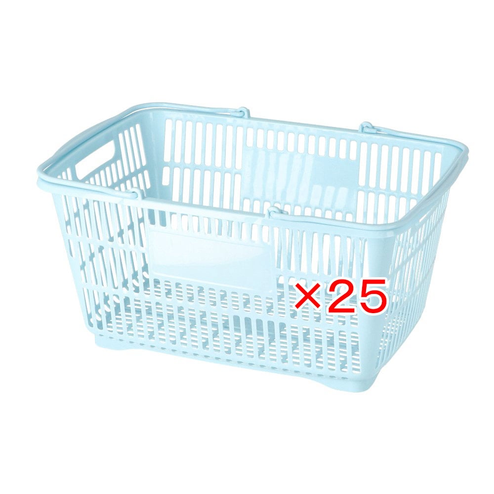 LIFELEX　買い物バスケット　ブルー　×25個セット ブルー 25個セット