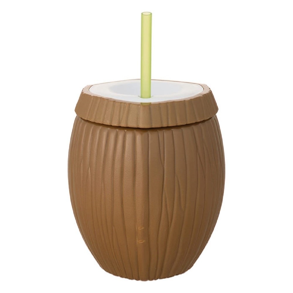ストロー付きタンブラー　ココナッツタンブラ　470ml　トロピカルコレクション ココナッツタンブラ