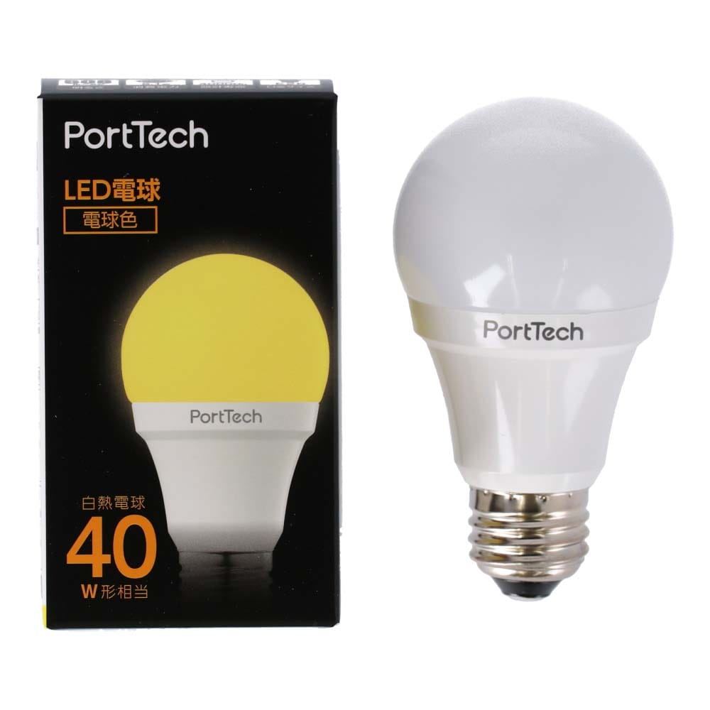 PortTech LED電球広配光40W相当 電球色 PA40L26 電球色