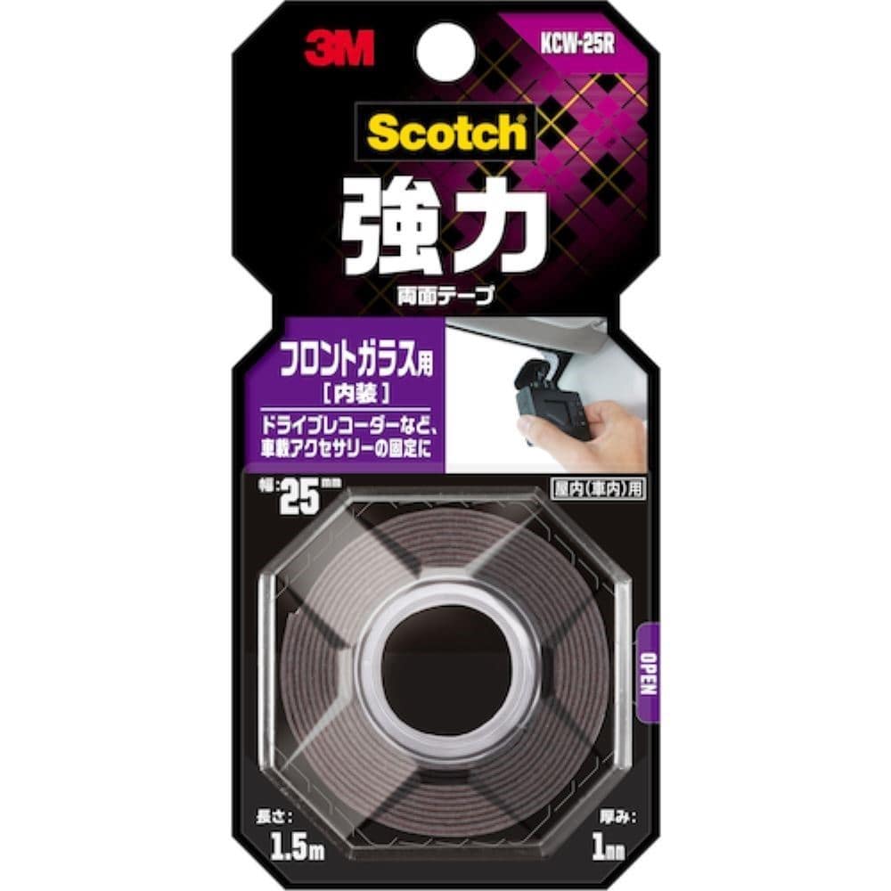 ３Ｍ　超強力両面テープ　フロントガラス用２５×１．５ｍ