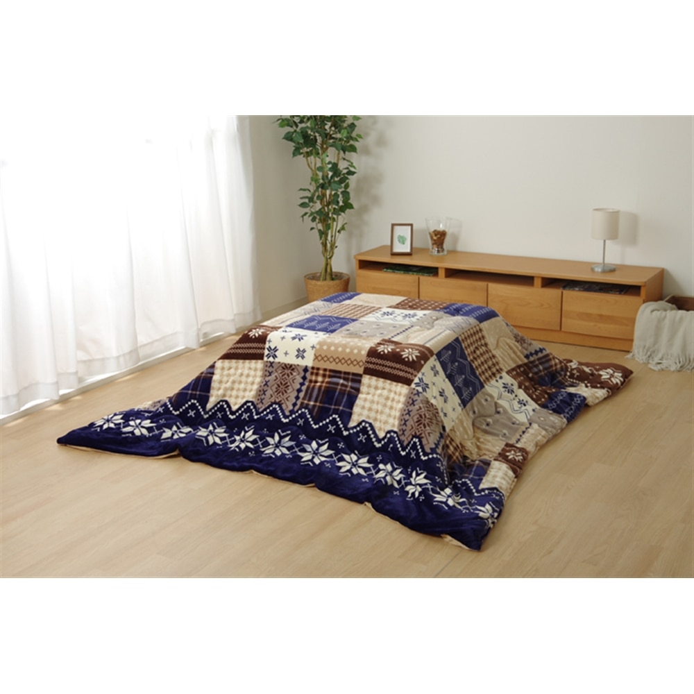 イケヒコ・コーポレーション(IKEHIKO)　こたつ布団 長方形 撥水 ノルディック柄 ネイビー 約190×240cm ネイビー 長方形