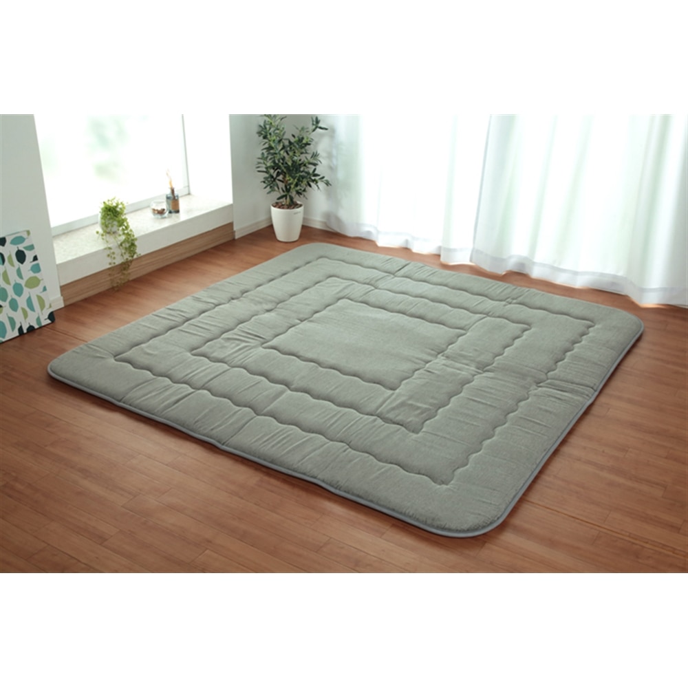 イケヒコ・コーポレーション(IKEHIKO)　こたつ布団 長方形小 撥水ラグ ふっくらタイプ グレー 約130×190cm　「撥水モデルノ F敷」 グレー 長方形小