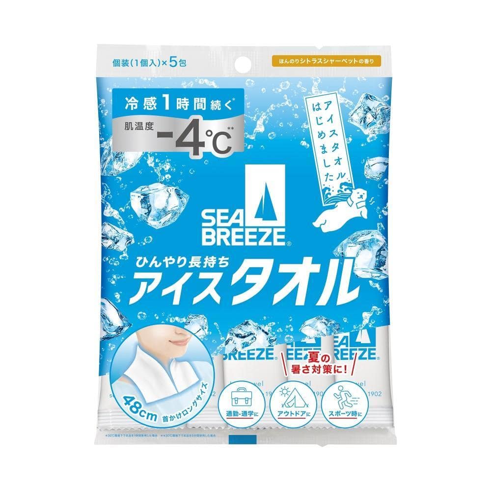 シーブリーズ　アイスタオル　シトラスシャーベットの香り　１枚×５