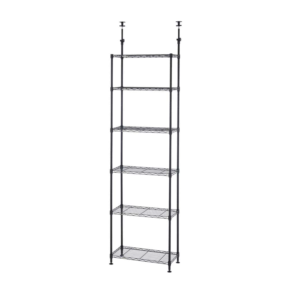 ドウシシャ（DOSHISYA)　テンションラック　６段６０Ｗ　ＢＫ　Ｍ６０－６ＴＢＫ