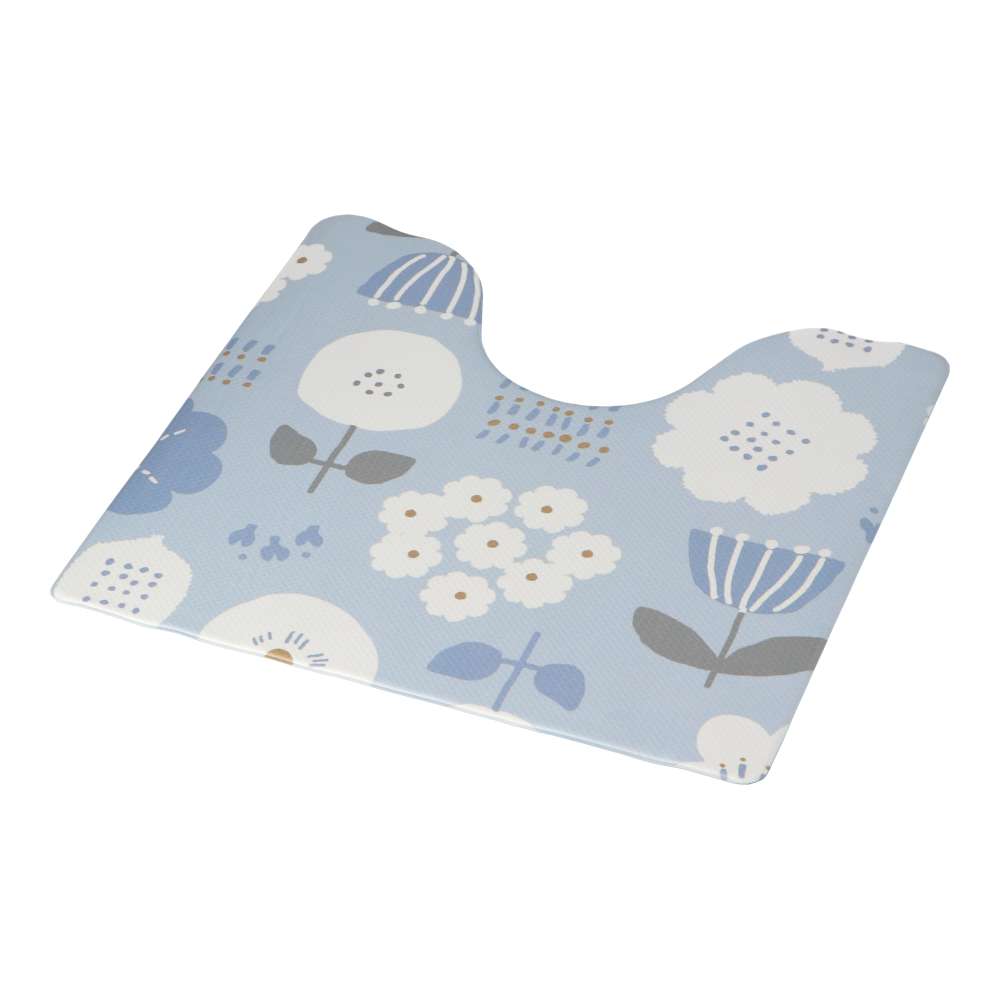 LIFELEX　拭けるＰＶＣトイレマット　ＳＬ２１－１３６６　フラワーＧＹ フラワーＧＹ