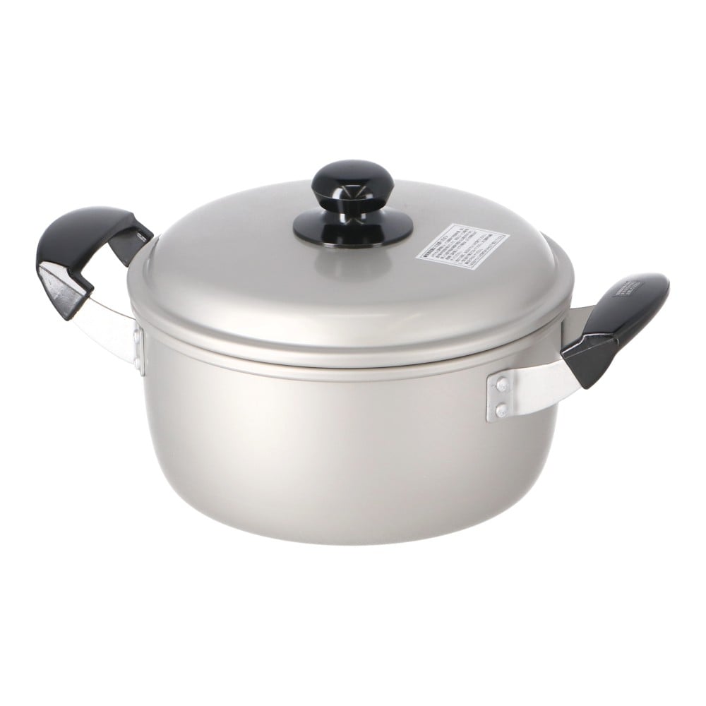 LIFELEX　アルマイト加工アルミ両手鍋２０ｃｍ　ＤＨ２０ＳＬ－Ｘ　シルバー 20cm