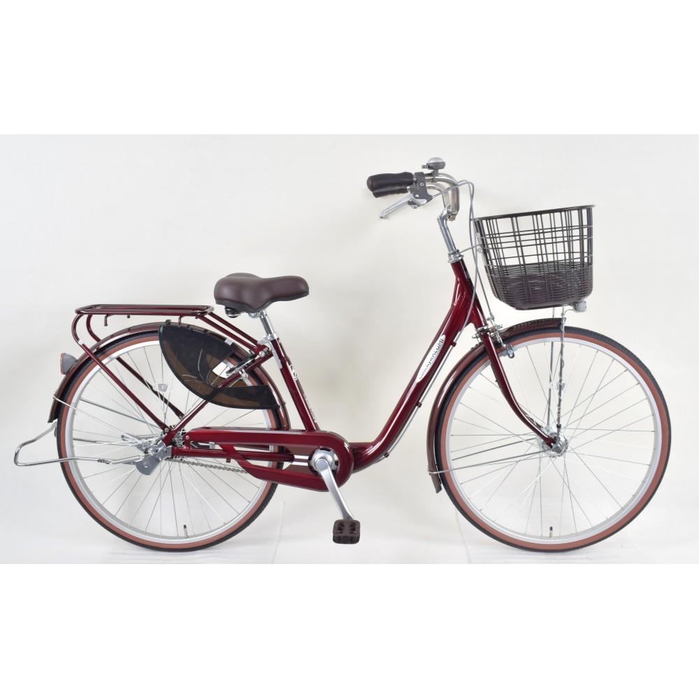 ２６インチ 軽快車 アルミフレーム オートライト ローラーブレーキ仕様 マルーン マルーン