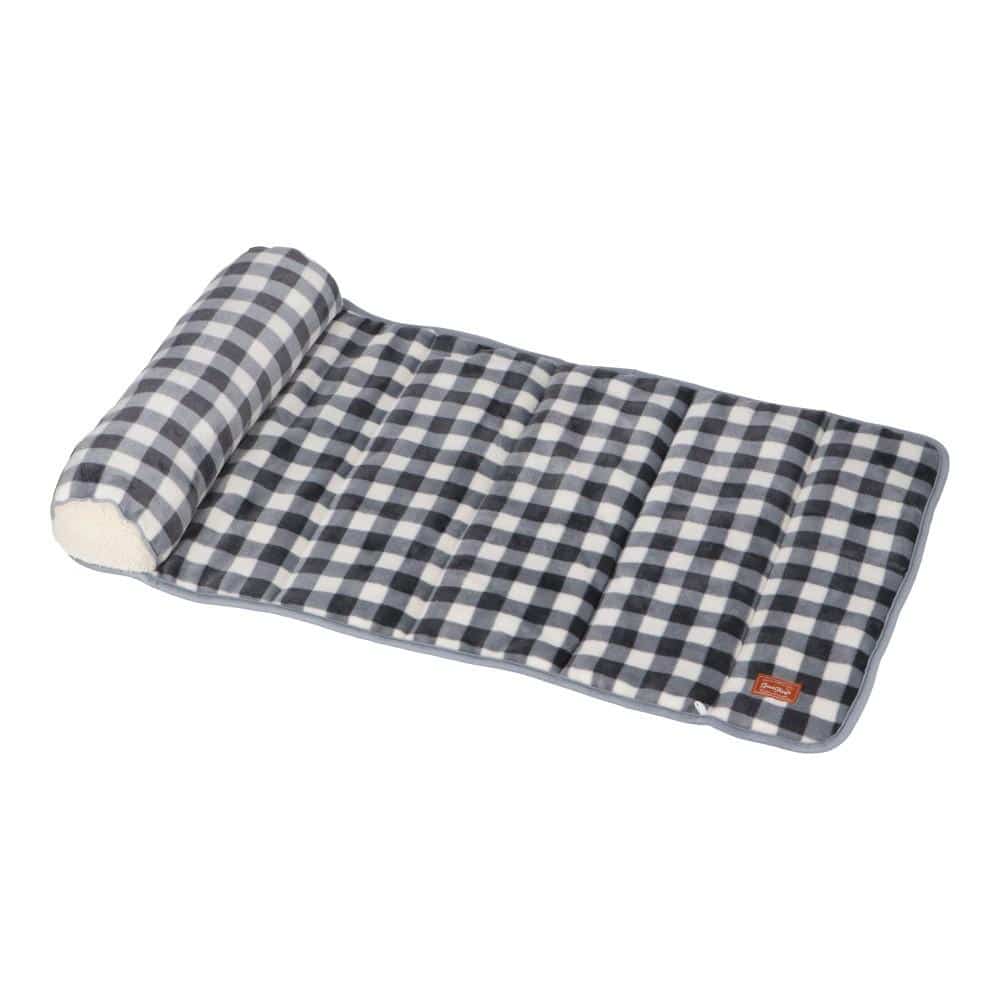 LIFELEX　あごのせマットＬ　チェック　ダークグレー　ＱＣ１２－４５２３　２６ＡＷ Ｌ