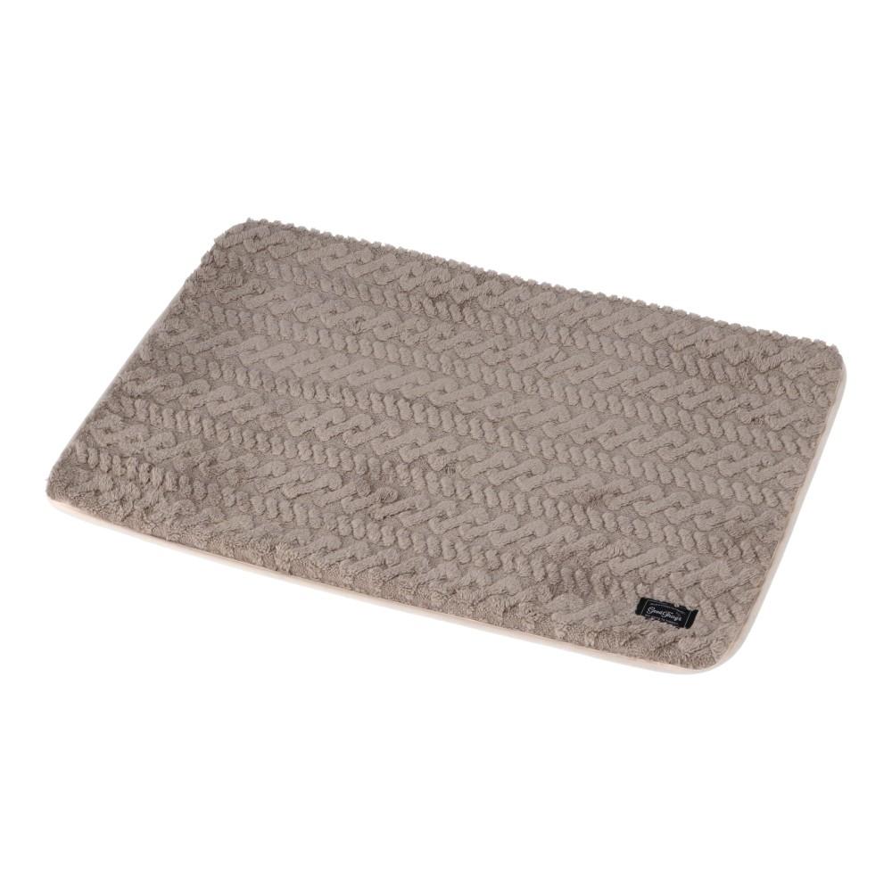 LIFELEX　ウレタンマットＬ　ケーブルニット　グレージュ　ＱＲ１２－８２４８　２６ＡＷ Ｌ