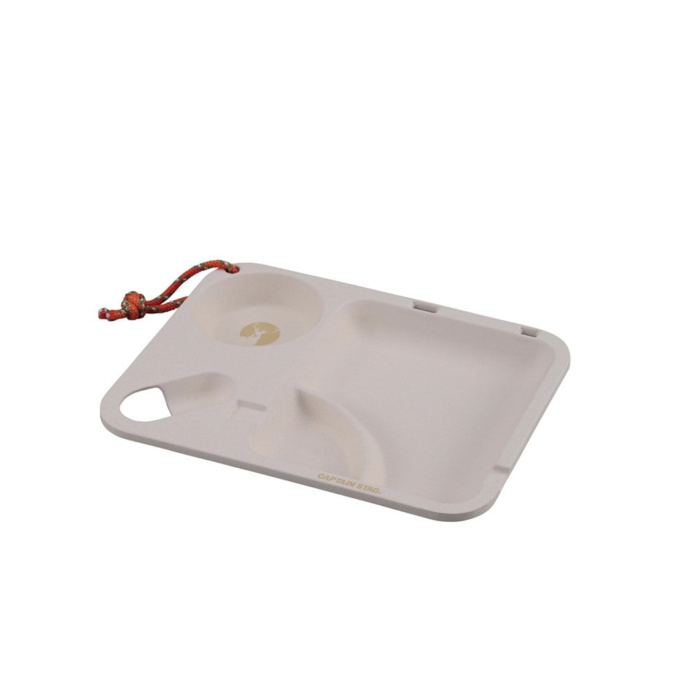 TAKE-FIBER ランチプレートスクエア26cm(ナチュラル) UP-2671 ナチュラル