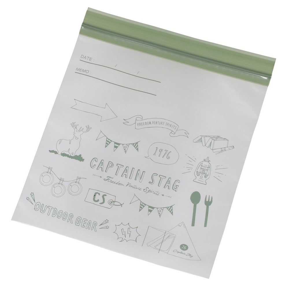 CS フリーザーバッグ M(グリーン)40枚 UW-2044 M（グリーン）40枚