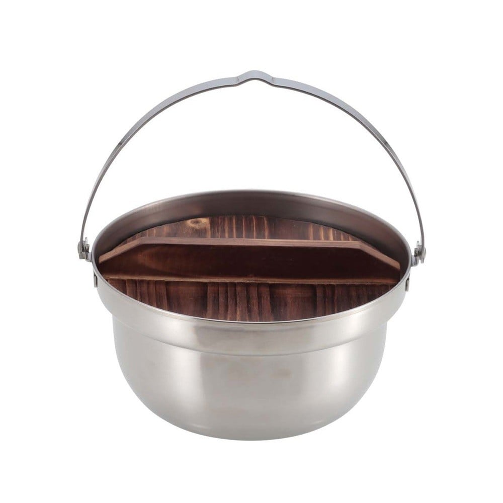 木蓋付きキャンプ焚火鍋 18cm UH-4124 18cm