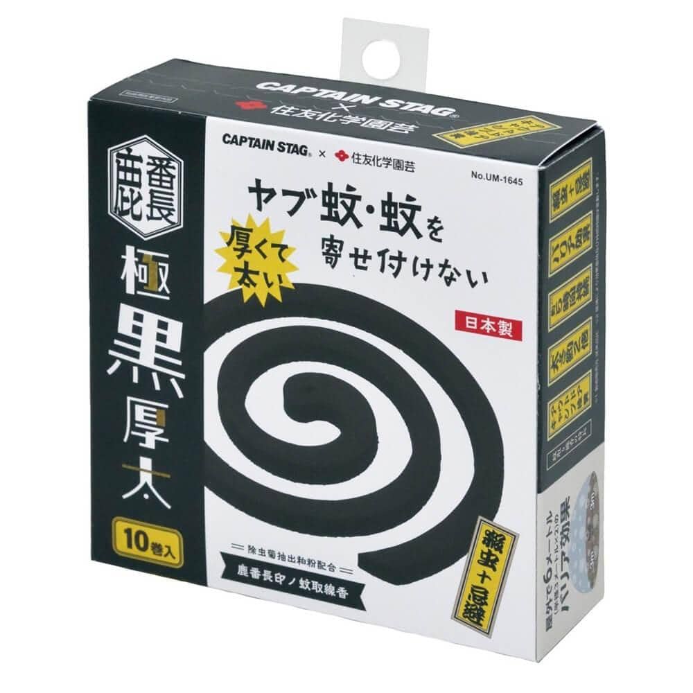 鹿番長印ノ蚊取線香 極黒厚太〈10巻〉 CS×住友化学園芸 UM-1645 蚊取線香 極黒厚太〈10巻〉
