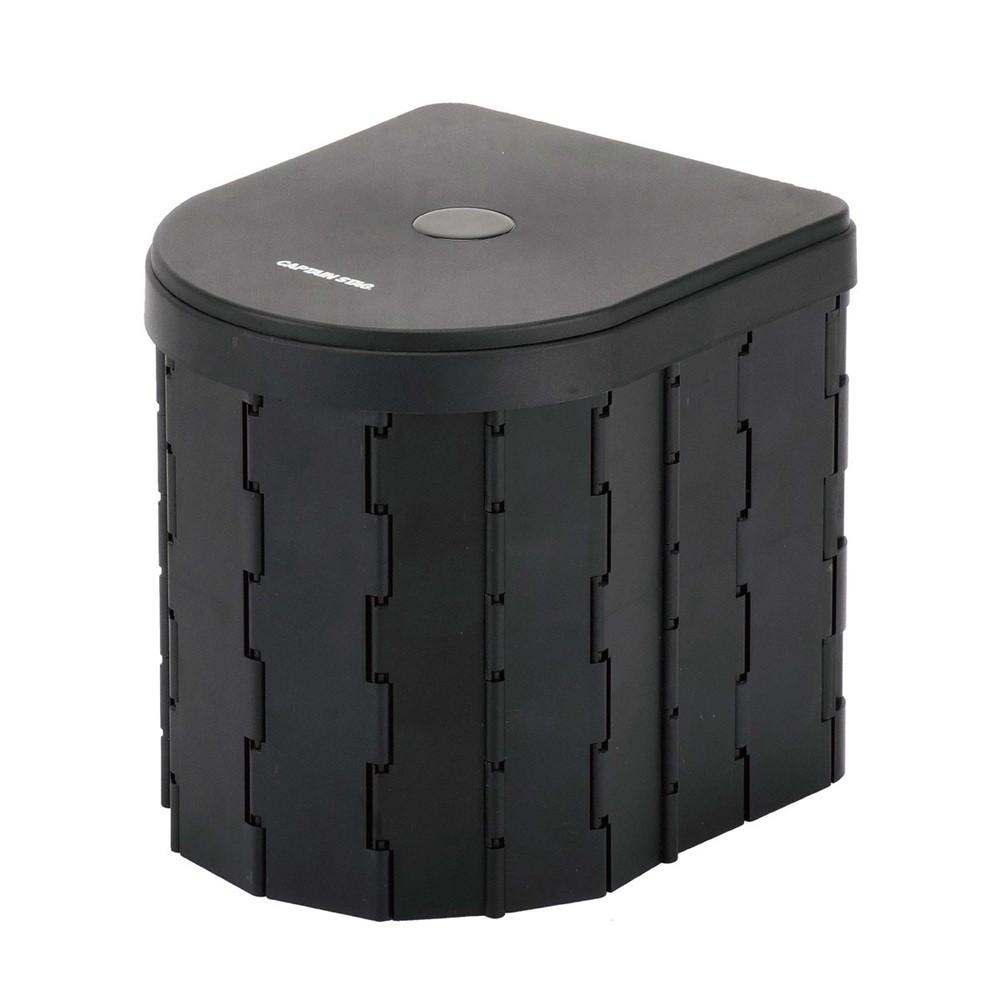 ポータブル 簡易トイレ D型(ブラック) UW-5035